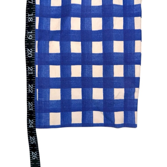 Weekend MaxMara Cigarette FITW13 Gingham Blue and White Checkered Pants US 4 - Picture 10 of 10